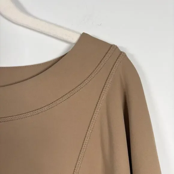 Balance Athletica Neutral Tan Oversized Elastic Cinch Waiset Outlander Pullover - Picture 3 of 9